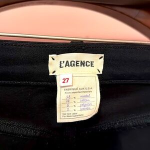 L’AGENCE coated high waist, size 4, black, jeans
